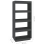 Gray pine wood shelf/space divider 60x35x135 cm by vidaXL, Bookcases and shelves - Ref: Foro24-810871, Price: 60,16 €, Discou...