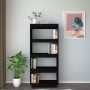 Estantería/divisor de espacios madera pino negro 60x35x135 cm de vidaXL, Librerías y estanterías - Ref: Foro24-810873, Precio...