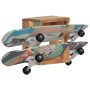 Wand-Skateboardständer aus recyceltem Holz, 25 x 20 x 30 cm von vidaXL, Gepäckträger für Kraftfahrzeuge - Ref: Foro24-320481,...