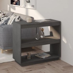 Regal aus massivem Kiefernholz grau 80x35x71 cm von vidaXL, Bücherregale und Regale - Ref: Foro24-810881, Preis: 42,99 €, Rab...