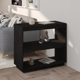 Solid black pine wood bookshelf 80x35x71 cm by vidaXL, Bookcases and shelves - Ref: Foro24-810883, Price: 52,88 €, Discount: %