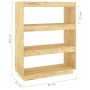 Estantería/divisor de espacios madera maciza pino 80x35x103 cm de vidaXL, Librerías y estanterías - Ref: Foro24-810884, Preci...