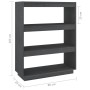 Gray pine wood shelf/space divider 80x35x103 cm by vidaXL, Bookcases and shelves - Ref: Foro24-810886, Price: 56,99 €, Discou...