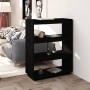 Shelf / room divider made of black pine wood 80x35x103 cm by vidaXL, Bookcases and shelves - Ref: Foro24-810888, Price: 69,95...