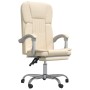 Silla de oficina reclinable cuero sintético crema de vidaXL, Sillas de oficina - Ref: Foro24-349622, Precio: 113,99 €, Descue...