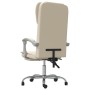 Silla de oficina reclinable cuero sintético crema de vidaXL, Sillas de oficina - Ref: Foro24-349622, Precio: 113,99 €, Descue...