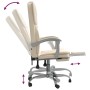 Silla de oficina reclinable cuero sintético crema de vidaXL, Sillas de oficina - Ref: Foro24-349622, Precio: 113,99 €, Descue...