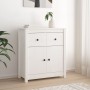 Solid white pine wood sideboard 70x35x80 cm by vidaXL, Sideboards - Ref: Foro24-813750, Price: 110,56 €, Discount: %