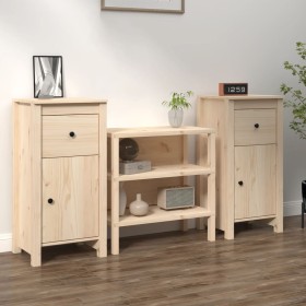 Aparadores 2 uds madera maciza de pino 40x35x80 cm de vidaXL, Aparadores - Ref: Foro24-813755, Precio: 117,99 €, Descuento: %