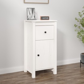 Solid white pine wood sideboard 40x35x80 cm by vidaXL, Sideboards - Ref: Foro24-813756, Price: 88,05 €, Discount: %