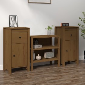 Sideboards 2 pcs solid honey brown pine wood 40x35x80 cm by vidaXL, Sideboards - Ref: Foro24-813761, Price: 89,64 €, Discount: %