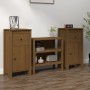 Sideboards 2 Stück massives honigbraunes Kiefernholz 40x35x80 cm von vidaXL, Sideboards - Ref: Foro24-813761, Preis: 89,64 €,...