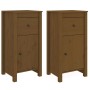 Aparadores 2 uds madera maciza de pino marrón miel 40x35x80 cm de vidaXL, Aparadores - Ref: Foro24-813761, Precio: 89,64 €, D...