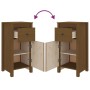 Aparadores 2 uds madera maciza de pino marrón miel 40x35x80 cm de vidaXL, Aparadores - Ref: Foro24-813761, Precio: 89,64 €, D...