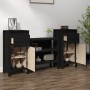 Sideboards 2 pcs solid black pine wood 40x35x80 cm by vidaXL, Sideboards - Ref: Foro24-813763, Price: 99,62 €, Discount: %