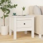 Solid white pine wood side table 40x40x39 cm by vidaXL, Side tables - Ref: Foro24-813786, Price: 47,69 €, Discount: %