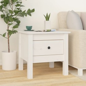 Solid white pine wood side table 40x40x39 cm by vidaXL, Side tables - Ref: Foro24-813786, Price: 46,71 €, Discount: %