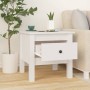 Solid white pine wood side table 40x40x39 cm by vidaXL, Side tables - Ref: Foro24-813786, Price: 47,69 €, Discount: %