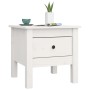 Solid white pine wood side table 40x40x39 cm by vidaXL, Side tables - Ref: Foro24-813786, Price: 47,69 €, Discount: %