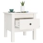 Solid white pine wood side table 40x40x39 cm by vidaXL, Side tables - Ref: Foro24-813786, Price: 47,69 €, Discount: %