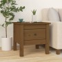 Solid pine wood side table in honey brown color, measuring 40x40x39 cm. by vidaXL, Side tables - Ref: Foro24-813790, Price: 2...