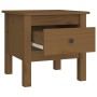 Mesa auxiliar de madera maciza de pino marrón miel 40x40x39 cm de vidaXL, Mesas auxiliares - Ref: Foro24-813790, Precio: 25,9...