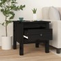 Mesa auxiliar de madera maciza de pino negro 40x40x39 cm de vidaXL, Mesas auxiliares - Ref: Foro24-813792, Precio: 30,18 €, D...