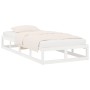 White solid wood single bed frame 75x190 cm by vidaXL, Beds and slatted bases - Ref: Foro24-820822, Price: 77,99 €, Discount: %