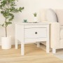 Solid white pine wood side table 50x50x49 cm by vidaXL, Side tables - Ref: Foro24-813796, Price: 41,41 €, Discount: %