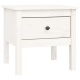 Solid white pine wood side table 50x50x49 cm by vidaXL, Side tables - Ref: Foro24-813796, Price: 41,41 €, Discount: %