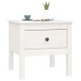 Solid white pine wood side table 50x50x49 cm by vidaXL, Side tables - Ref: Foro24-813796, Price: 41,41 €, Discount: %