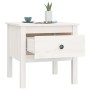 Solid white pine wood side table 50x50x49 cm by vidaXL, Side tables - Ref: Foro24-813796, Price: 41,41 €, Discount: %