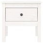 Solid white pine wood side table 50x50x49 cm by vidaXL, Side tables - Ref: Foro24-813796, Price: 41,41 €, Discount: %