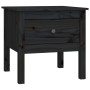 Solid black pine wood side table 50x50x49 cm by vidaXL, Side tables - Ref: Foro24-813802, Price: 39,65 €, Discount: %