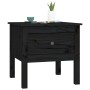 Solid black pine wood side table 50x50x49 cm by vidaXL, Side tables - Ref: Foro24-813802, Price: 39,65 €, Discount: %