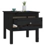 Solid black pine wood side table 50x50x49 cm by vidaXL, Side tables - Ref: Foro24-813802, Price: 39,65 €, Discount: %