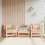 Garden armchairs with cushions 2 units solid pine wood by vidaXL, Modular outdoor sofas - Ref: Foro24-825674, Price: 138,52 €...