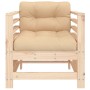 Garden armchairs with cushions 2 units solid pine wood by vidaXL, Modular outdoor sofas - Ref: Foro24-825674, Price: 138,52 €...