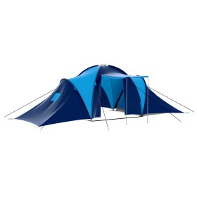 9 person dark blue and blue fabric tent by vidaXL, tents - Ref: Foro24-90411, Price: 125,33 €, Discount: %