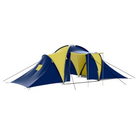 Tent for 9 people blue and yellow fabric by vidaXL, tents - Ref: Foro24-90413, Price: 164,78 €, Discount: %