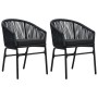 Garden chairs 2 units black synthetic rattan by vidaXL, Garden chairs - Ref: Foro24-48135, Price: 215,55 €, Discount: %