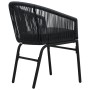 Garden chairs 2 units black synthetic rattan by vidaXL, Garden chairs - Ref: Foro24-48135, Price: 215,55 €, Discount: %