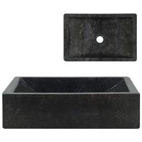 Lavabo de mármol negro con brillo 45x30x12 cm de vidaXL, Lavabos - Ref: Foro24-142772, Precio: 107,85 €, Descuento: %