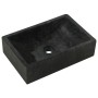 Lavabo de mármol negro con brillo 45x30x12 cm de vidaXL, Lavabos - Ref: Foro24-142772, Precio: 108,85 €, Descuento: %