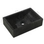 Lavabo de mármol negro con brillo 45x30x12 cm de vidaXL, Lavabos - Ref: Foro24-142772, Precio: 108,85 €, Descuento: %