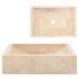 Lavabo de mármol crema con brillo 45x30x12 cm de vidaXL, Lavabos - Ref: Foro24-142773, Precio: 124,94 €, Descuento: %