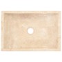 Lavabo de mármol crema con brillo 45x30x12 cm de vidaXL, Lavabos - Ref: Foro24-142773, Precio: 124,94 €, Descuento: %