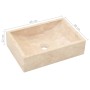 Lavabo de mármol crema con brillo 45x30x12 cm de vidaXL, Lavabos - Ref: Foro24-142773, Precio: 124,94 €, Descuento: %