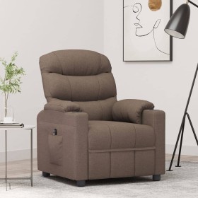 Sillón reclinable eléctrico tela gris taupé de vidaXL, Sillones - Ref: Foro24-3143499, Precio: 285,99 €, Descuento: %