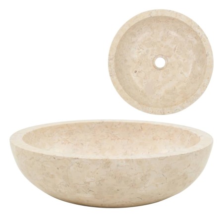 Sink 40x12 cm cream-colored marble by vidaXL, Sinks - Ref: Foro24-142775, Price: 131,26 €, Discount: %